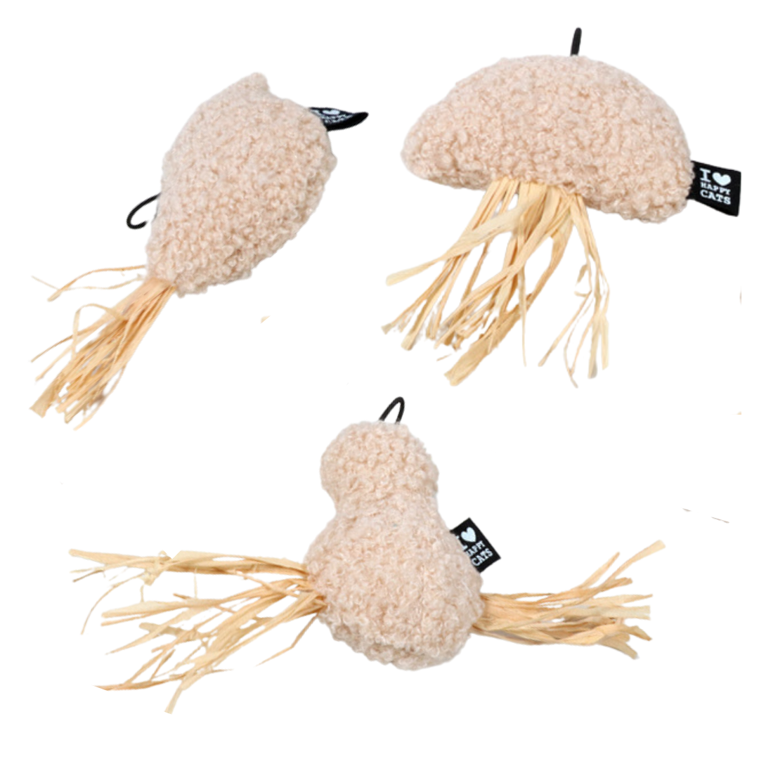 JAVE, JOY, JUNE - Kattenspeeltje met raffia (B2B)